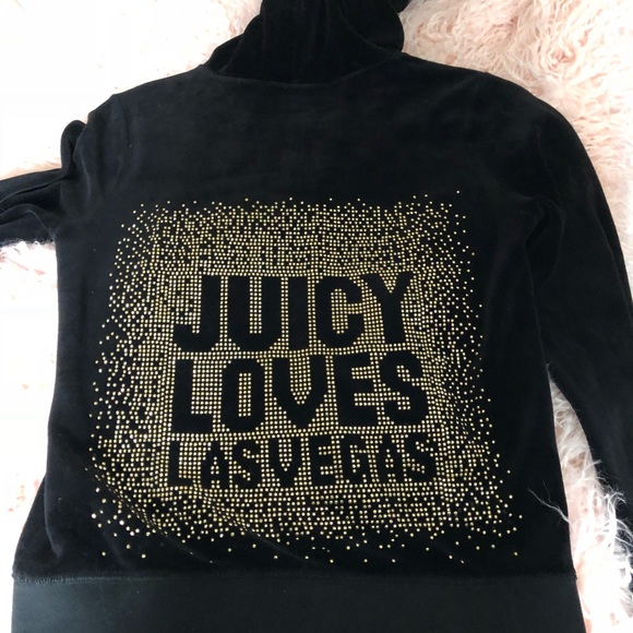 ‼️Juicy Couture Velour Bling Hoodie Size L - Picture 3 of 4